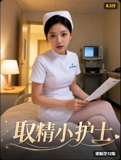青春回忆题材竖版AI短剧海报，灯影下回望的女子
